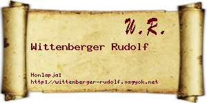 Wittenberger Rudolf névjegykártya